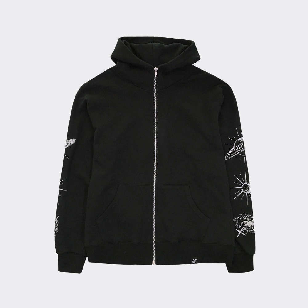 Space hoodie zip-up(Black)