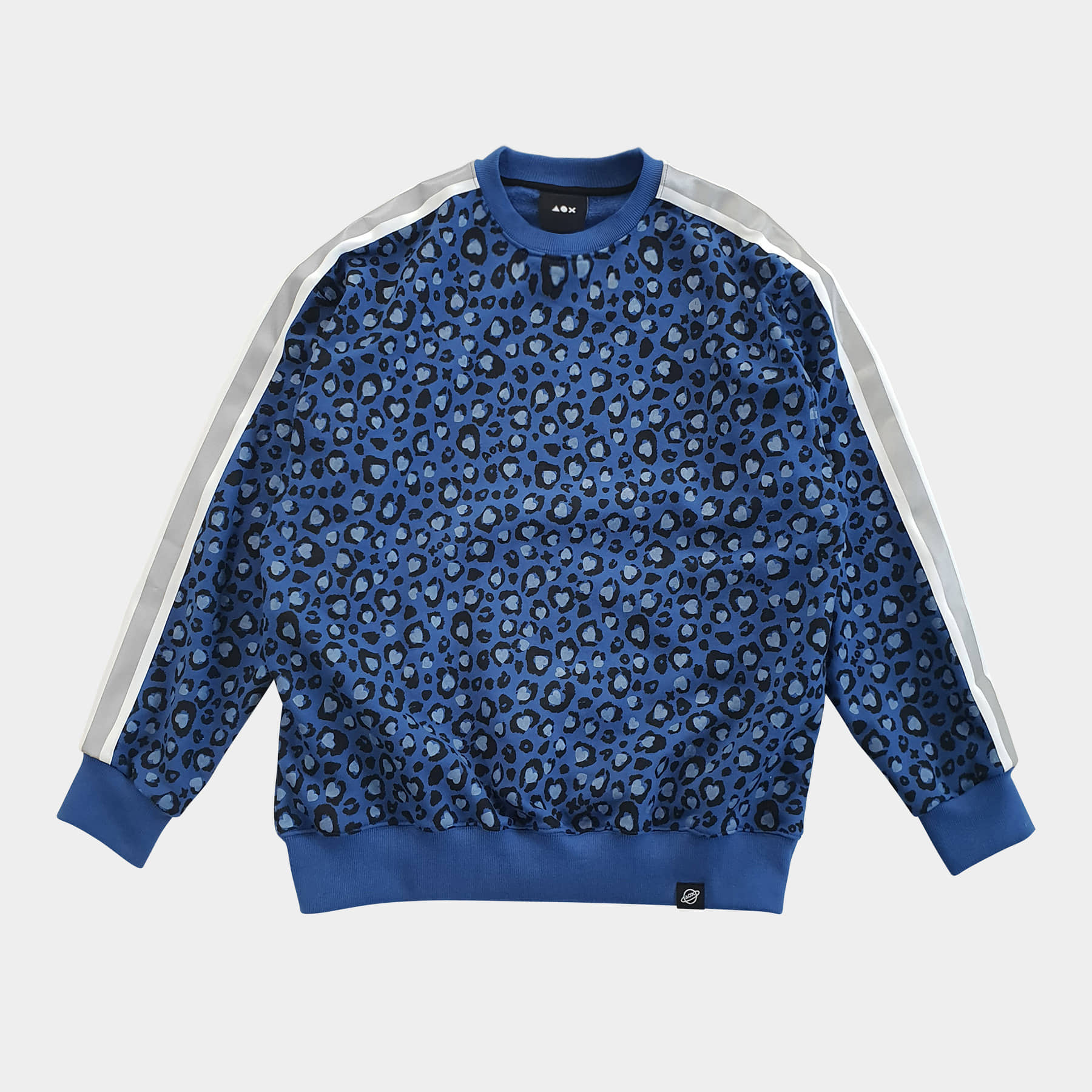 Leopard Sweatshirt (Blue) *reflective tape