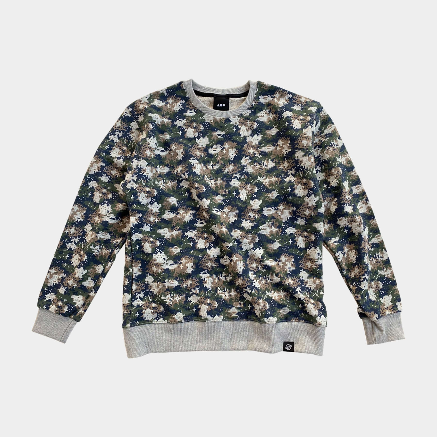 pixel camo sweatshirt (Grey)
